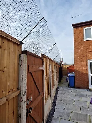 £6 • Buy Cat Proofing Fencing Kits,10m >80m,mesh,corner Brackets,6 Black Brackets Per 10m